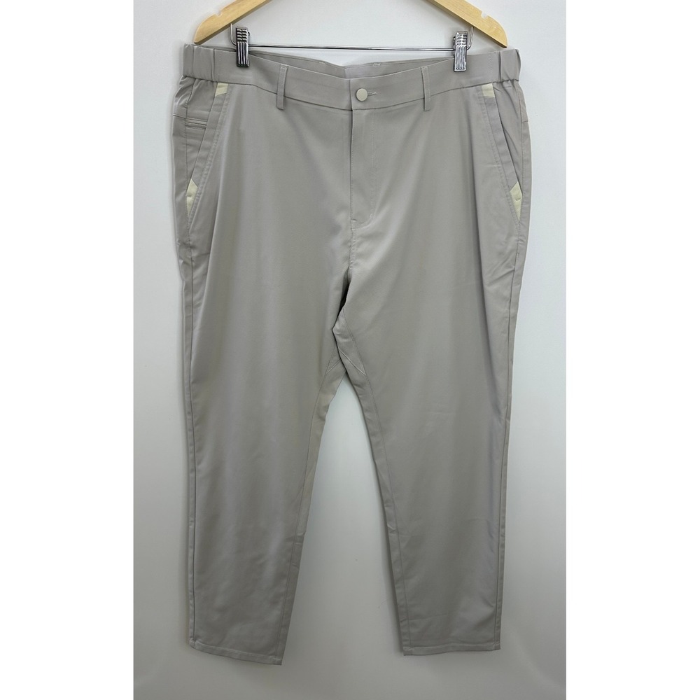 Jack Archer Jetsetter Tech Pants 38 x 30 Stone Golf Travel Performance Stretch - Picture 2 of 8
